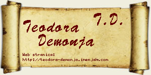 Teodora Demonja vizit kartica